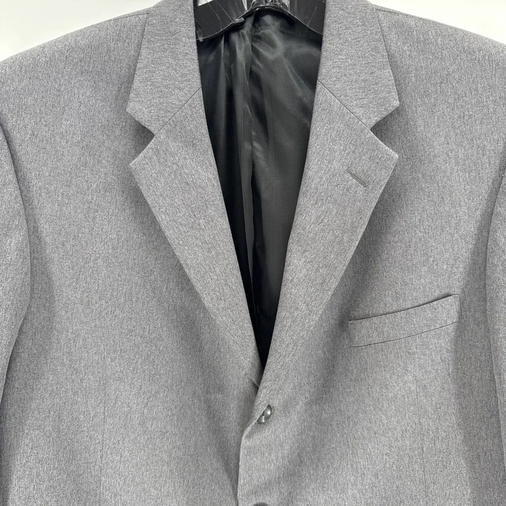 J Ferrar 46L Gray Sport Coat Blazer‎ Jacket Solid 3B Polyester
